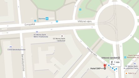 How to get from Vítězné náměstí to the Hotel